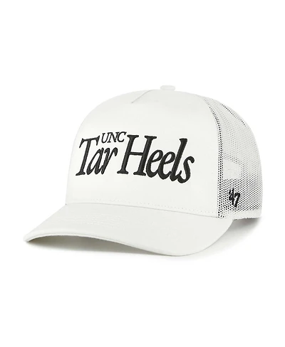 '47 Brand Men's and Women's Cream North Carolina Tar Heels Foundation Script Adjustable Trucker Hat