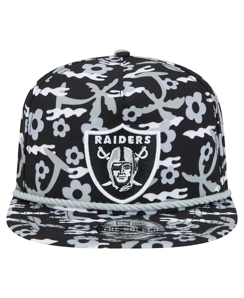 New Era Men's Black Las Vegas Raiders Wakey Wakey Golfer Snapback Hat