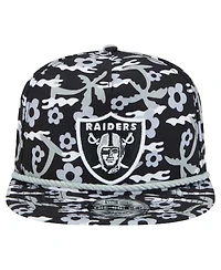 New Era Men's Black Las Vegas Raiders Wakey Wakey Golfer Snapback Hat