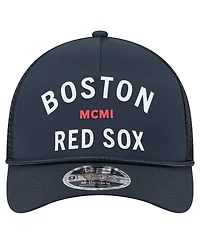 New Era Men's Navy Boston Red Sox Minimalist 9FORTY A-Frame Adjustable Hat