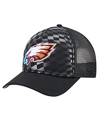 New Era Men's Black Philadelphia Eagles Gradient 9FORTY Adjustable Hat