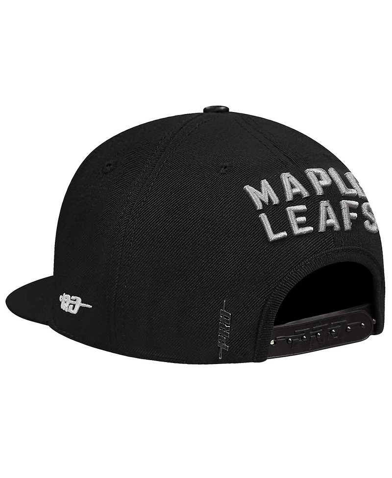 Pro Standard Men's Cream/Black Toronto Maple Leaf's French Terry Snapback Hat