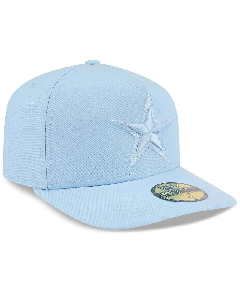 New Era Men's Light Blue Dallas Cowboys Color Pack A-Frame 59FIFTY Fitted Hat