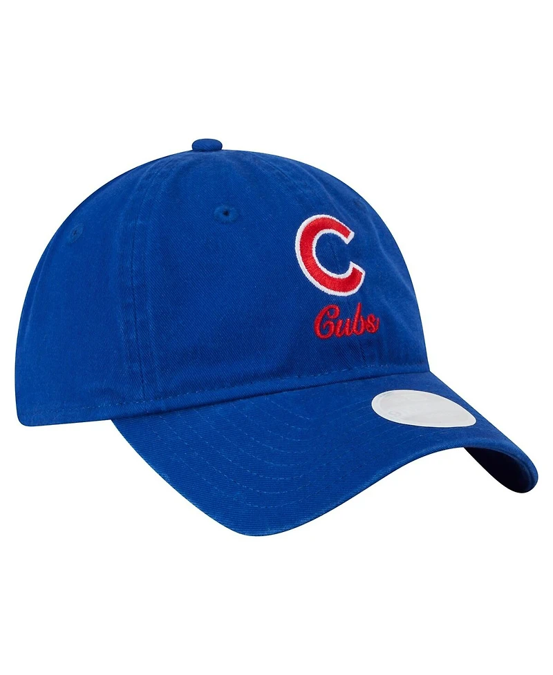 New Era Women's Royal Chicago Cubs Preppy Team 9TWENTY Adjustable Hat