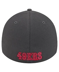 New Era Men's Graphite San Francisco 49ers Main 39THIRTY Flex Hat