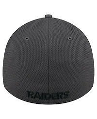 New Era Men's Graphite Las Vegas Raiders Main 39THIRTY Flex Hat