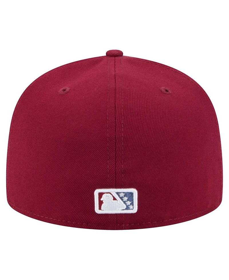 New Era Men's Burgundy Frisco RoughRiders Authentic Collection 59FIFTY Fitted Hat