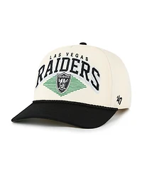 '47 Brand Men's Cream Las Vegas Raiders Pomona Rope Adjustable Hitch Hat