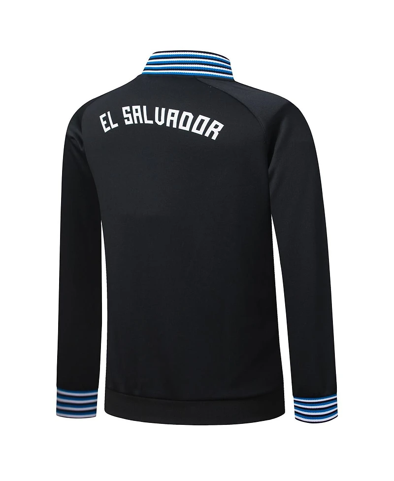 Umbro Men's Black El Salvador National Team Presentation Raglan Full-Zip Jacket