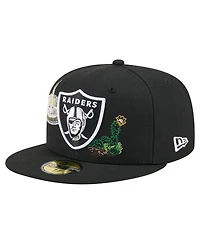 New Era Men's Black Las Vegas Raiders State Stitch 59FIFTY Fitted Hat