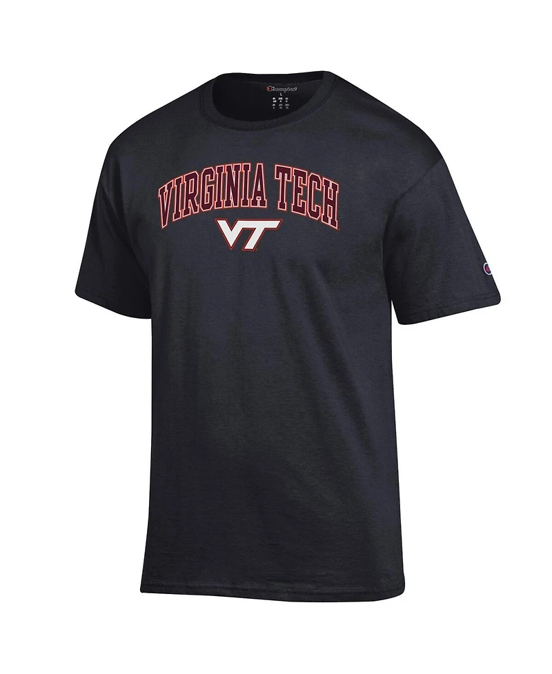 Champion Men's Black Virginia Tech Hokies Arched Logo T-Shirt