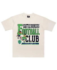Peace Collective x Sesame Street Men's and Women's Cream Seattle Sounders Fc Heavyweight T-Shirt