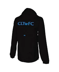 Stadium Essentials Men's Black Charlotte Fc Compete Quarter-Zip Hoodie Jacket