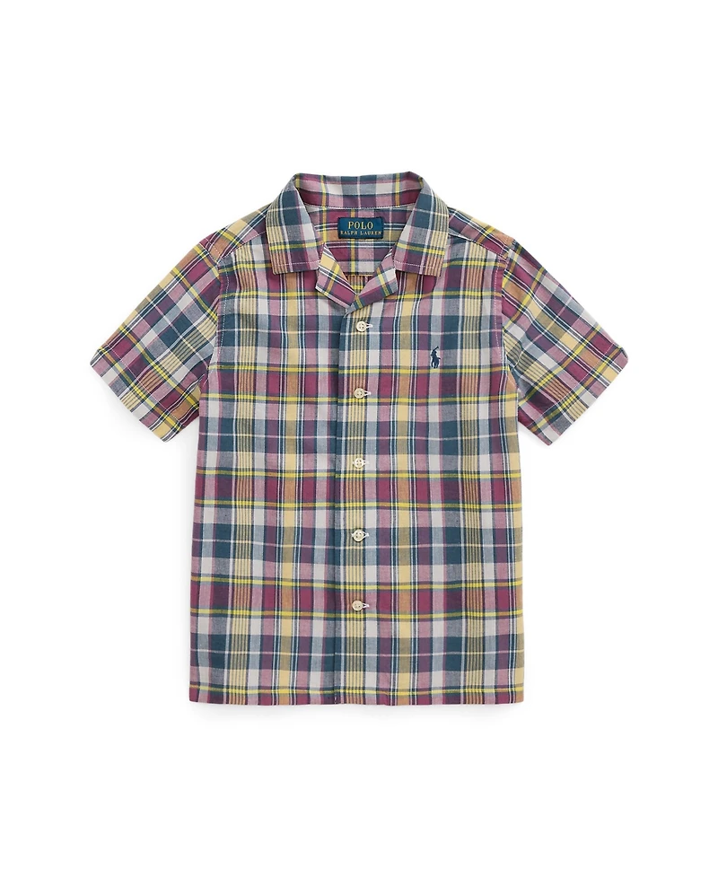Polo Ralph Lauren Toddler and Little Boys Plaid Camp Shirt