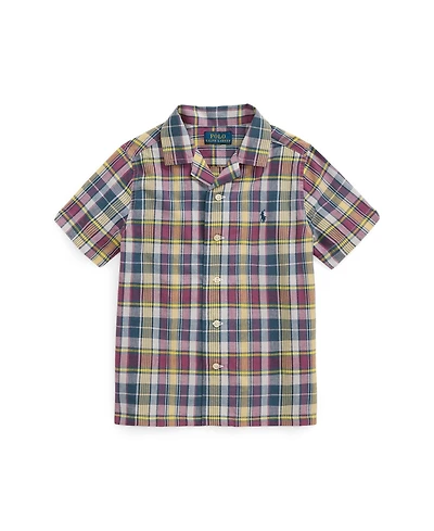 Polo Ralph Lauren Toddler and Little Boys Plaid Camp Shirt