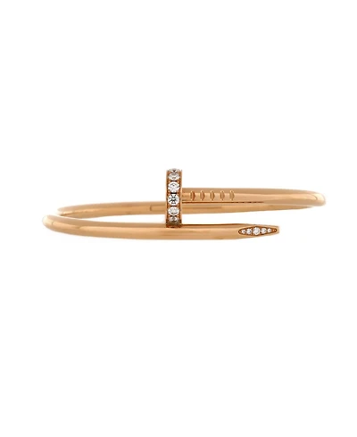 Pre-Owned Cartier Classic Juste un Clou Bracelet 18K Rose Gold with Diamonds