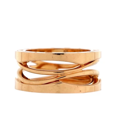 Pre-Owned Bvlgari B.Zero1 Design Legend Zaha Hadid Three Band Ring 18K Rose Gold