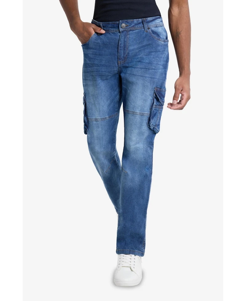 Xray Men's Slim Fit Flex Cargo Jeans