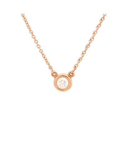 Pre-Owned Tiffany & Co. 0.17CT Elsa Peretti Diamonds By The Yard Pendant Necklace 18K Rose Gold and Diamond