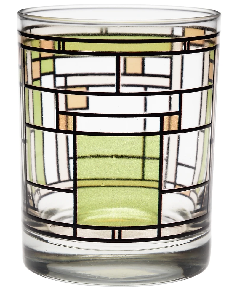 Frank Lloyd Wright Oak Park Double Old Fashioned Glasses, Set of 4