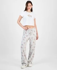Love Tribe Juniors My Melody Crewneck T Shirt My Melody Allover Print Drawstring Pants