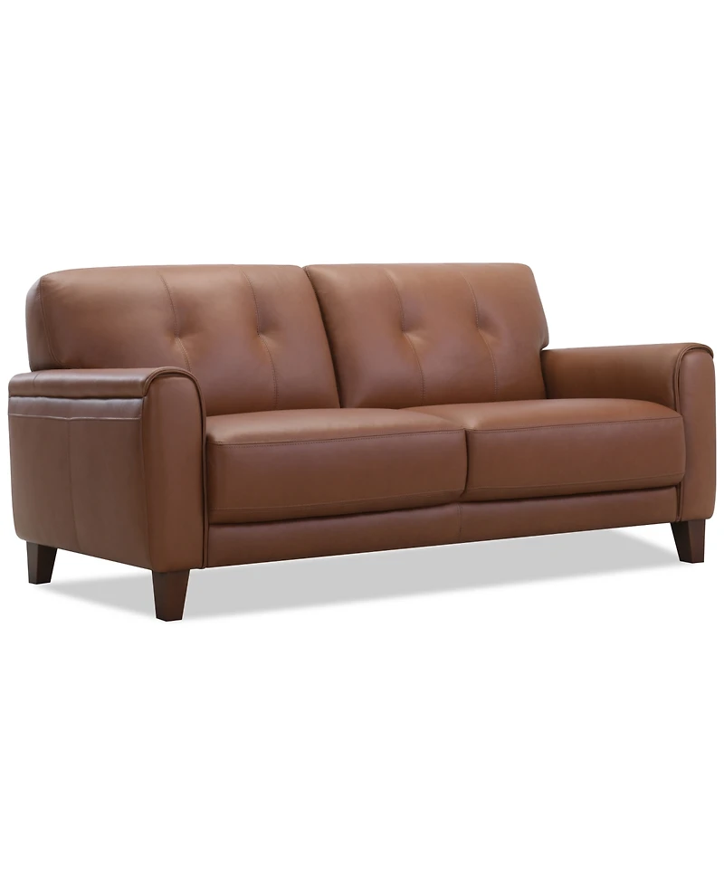 Ashlinn 82" 2 Seat Leather Sofa, Exclusively at Macy's