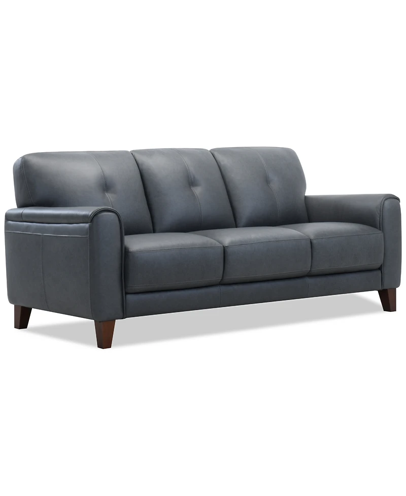 Ashlinn 84" 3 Seat Leather Sofa, Exclusively at Macy's