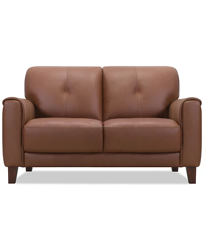 Ashlinn 61" Leather Loveseat, Exclusively at Macy's