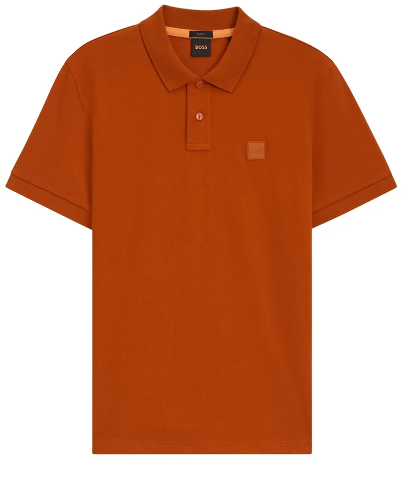 Boss by Hugo Men's Slim-Fit Stretch-Cotton Logo Patch Polo Shirt