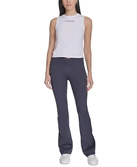 Calvin Klein Performance Women's Crossover Waist Flare Leggings