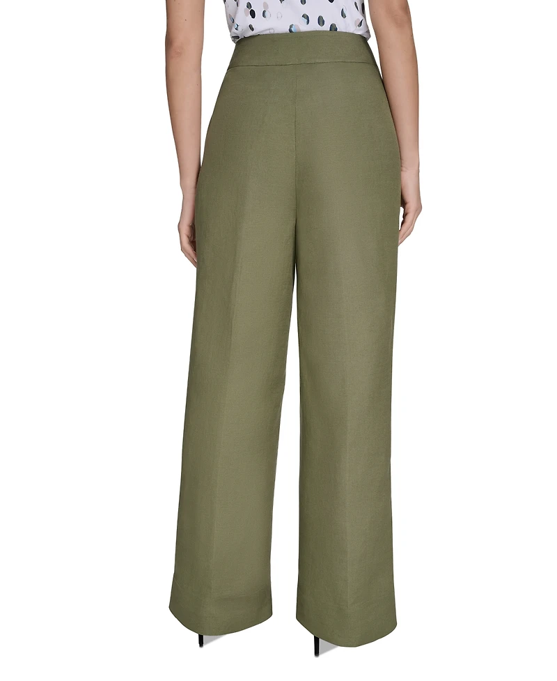 Calvin Klein Petite High-Rise Wide-Leg Pants