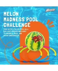 Banzai Melon Madness Pool Challenge Underwater Water-Filled Ball w/ Target Hoop