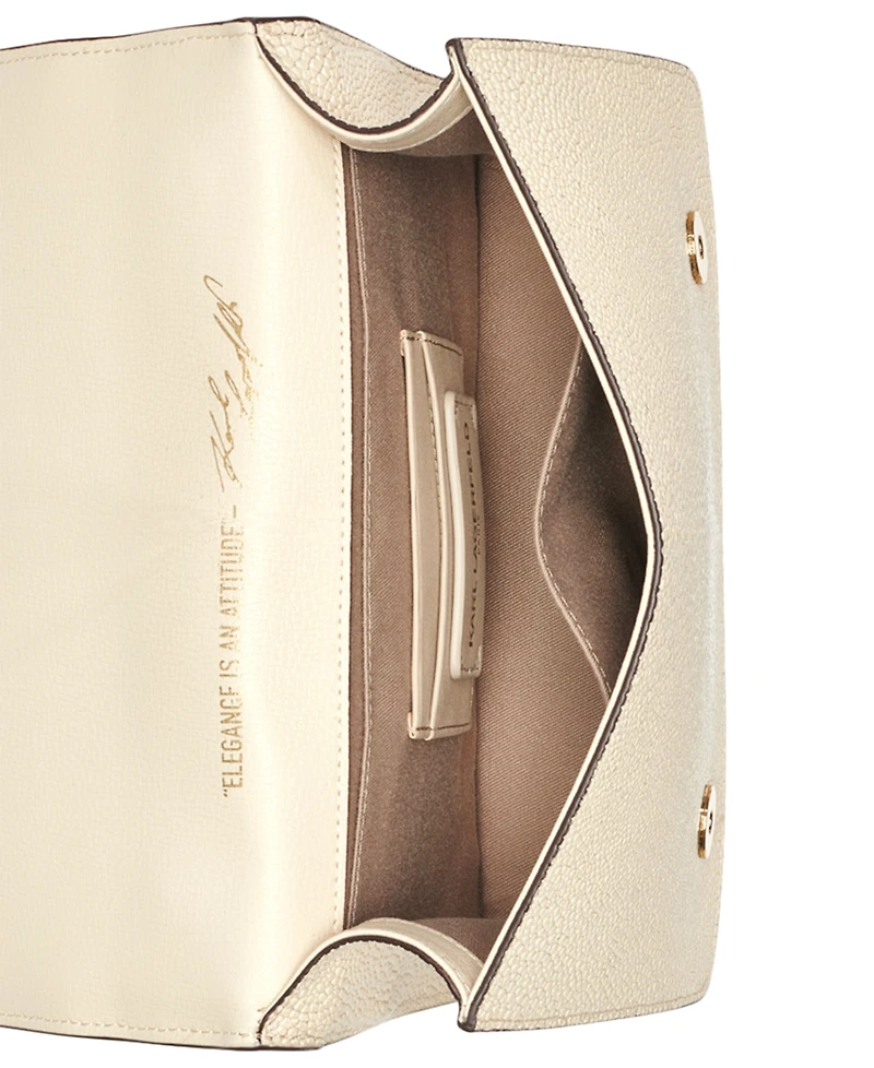 Karl Lagerfeld Paris Simone Patent Flap Crossbody Bag