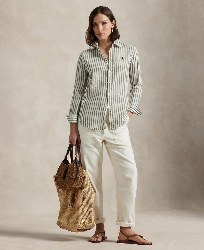 Polo Ralph Lauren Women's Classic-Fit Striped Linen Shirt