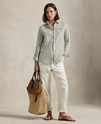 Polo Ralph Lauren Women's Classic-Fit Striped Linen Shirt