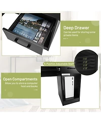 Study Laptop Table with Drawer and Keyboard Tray