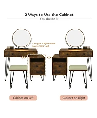 Modern Dressing Table with Storage Cabinet