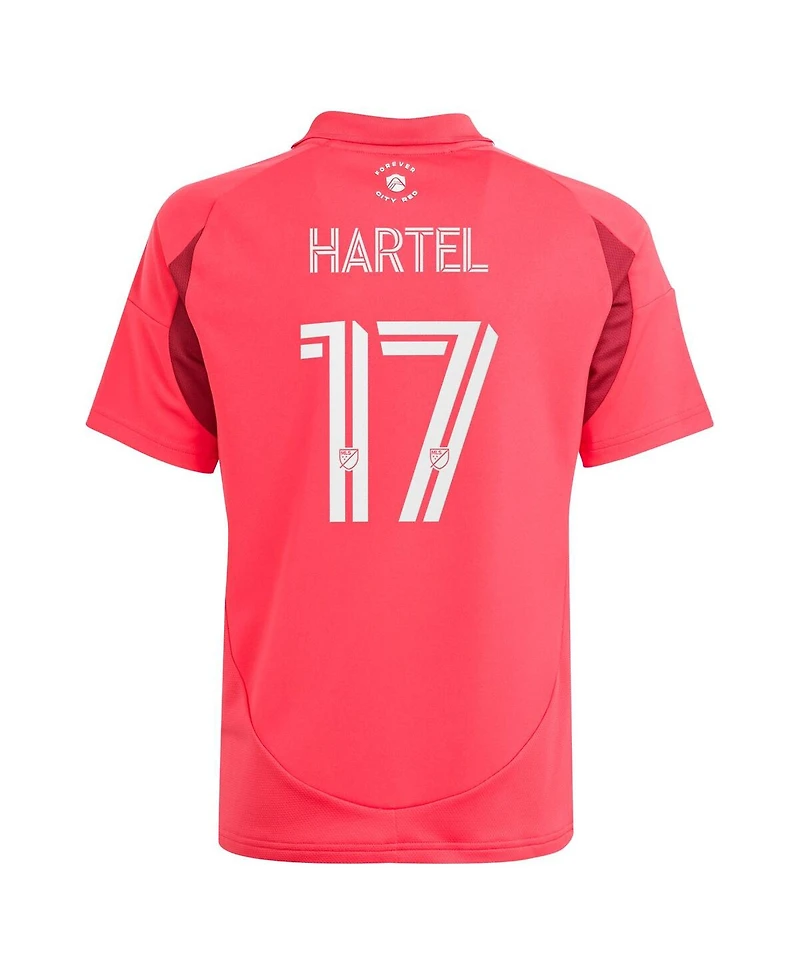 Adidas Big Boys and Girls Marcel Hartel Red St. Louis City Sc 2025 Forever Replica Player Jersey