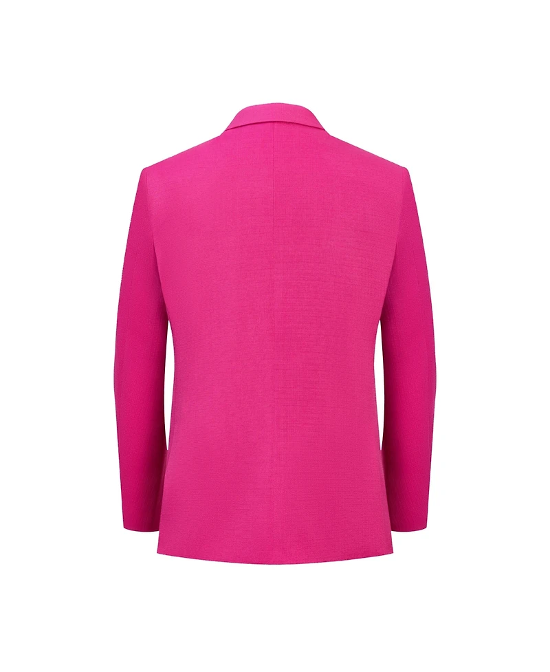 Elie Balleh Boys Pink Slim Fit Classic Blazer