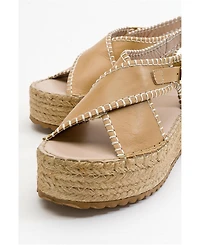 Forever & Always Shoes Bellezza Leather Platform Sandals