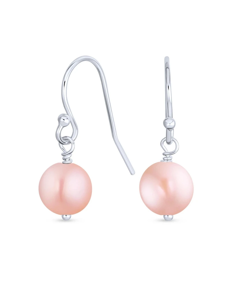 Bling Jewelry White Pink Black Freshwater Cultured Pearl Drop Ball Earrings Sterling Silver