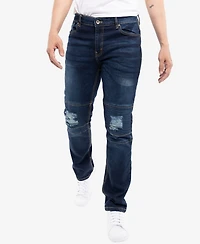 X-Ray Men's Slim Fit Moto Jeans