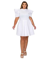 L I V D Plus Karina Neoprene Flare Dress