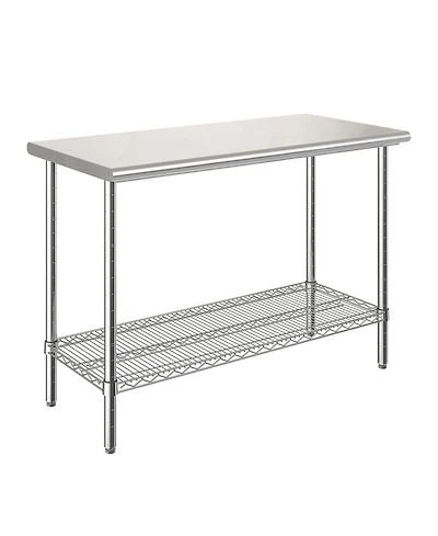Seville Classics Stainless Steel Top Nsf-Certified Worktable