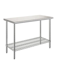 Seville Classics Stainless Steel Top Nsf-Certified Worktable