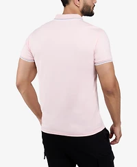 X-Ray Men's Short Sleeve Texture Rib Polo Shirt