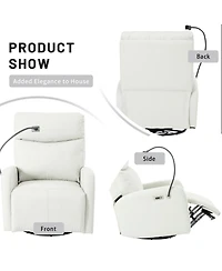 Streamdale 270 Power Swivel Recliner with Usb Ports for Nursery & Living Room