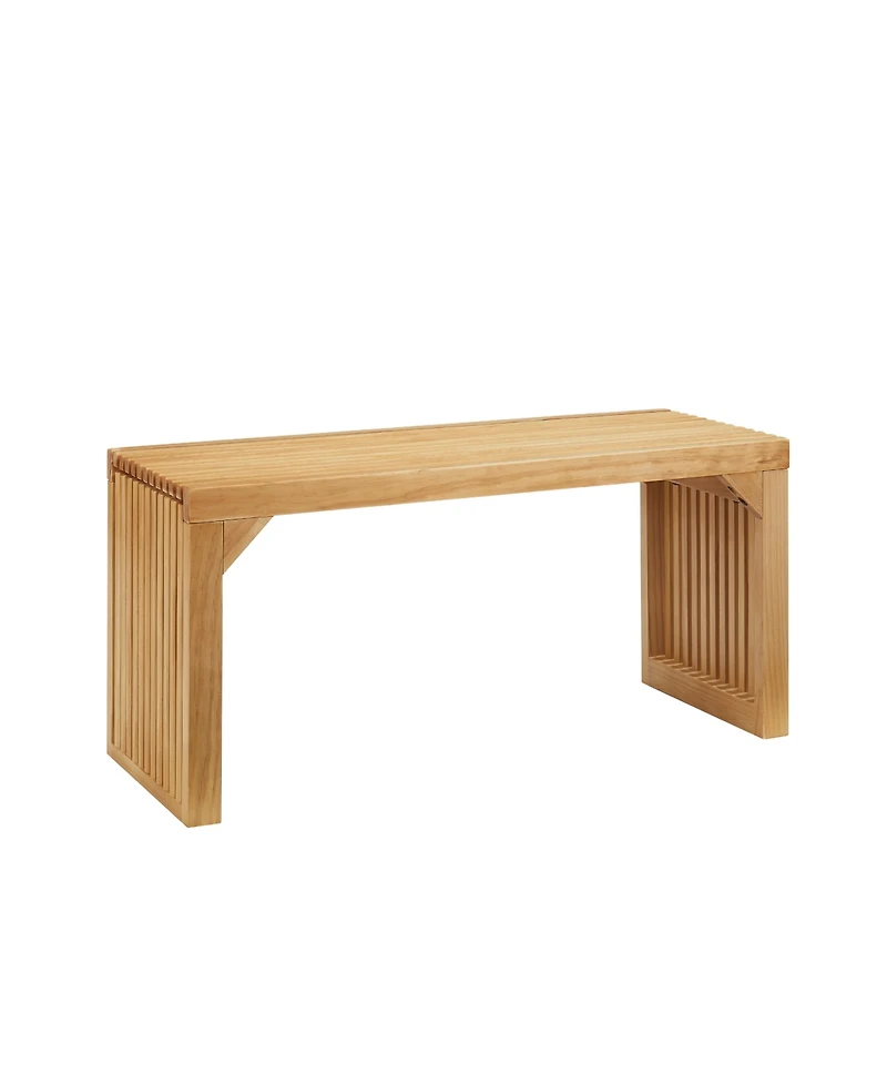 Pine Dining Bench & Table with Glass Top
