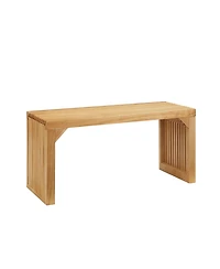 Pine Dining Bench & Table with Glass Top
