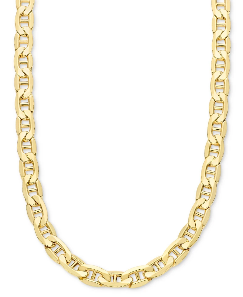Lightweight Polished Mariner Link 22" Chain Necklace (5.5MM) in 14k Gold
